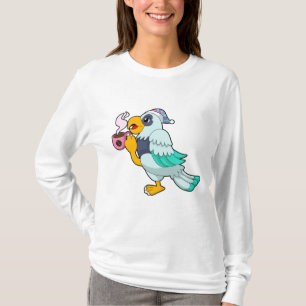 Papagei mit Kaffee-Tasse T-Shirt
