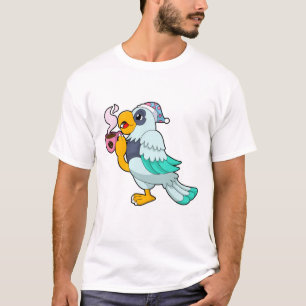 Papagei mit Kaffee-Tasse T-Shirt