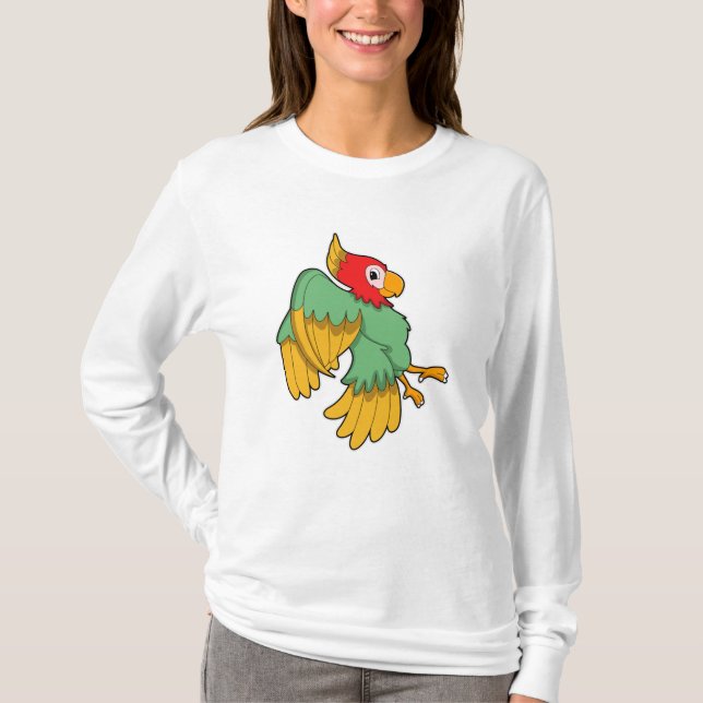 Papagei mit rotem Kopf T-Shirt (Vorderseite)