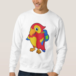 Papagei mit Rucksack Sweatshirt