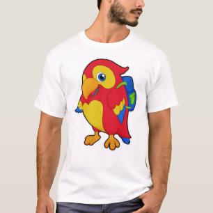 Papagei mit Rucksack T-Shirt