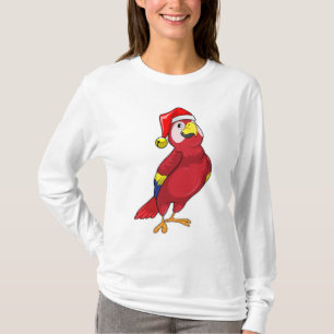 Papagei mit Weihnachtsmannmütze T-Shirt