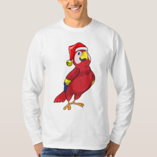 Papagei mit Weihnachtsmannmütze T-Shirt