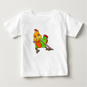 Papagei mit Wurm Baby T-shirt