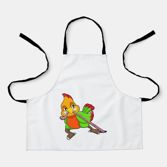 Papagei mit Wurm Schürze (Vorderseite)