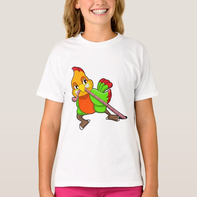 Papagei mit Wurm T-Shirt (Vorderseite)