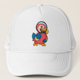 Papagei mit Zierglas Truckerkappe