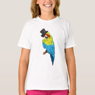 Papagei mit Zylinder T-Shirt