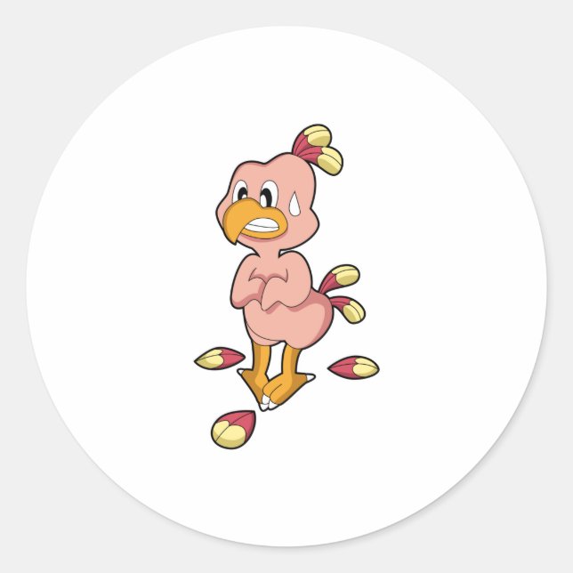 Papagei ohne Feathers.PNG Runder Aufkleber (Vorderseite)