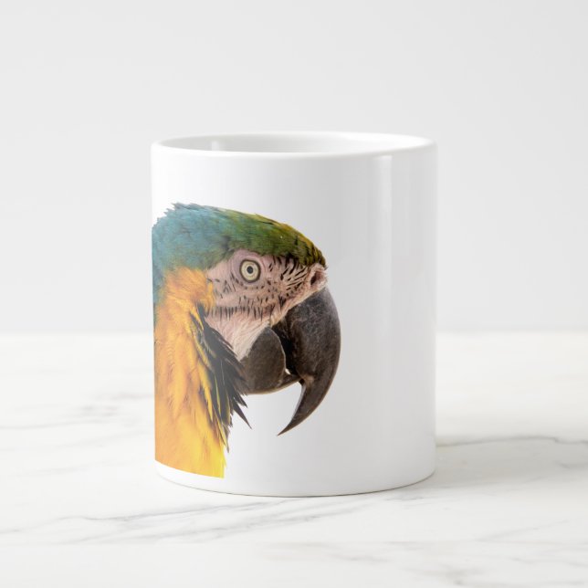 Papagei-Post-it-Hinweise Jumbo-Tasse (Vorderseite)