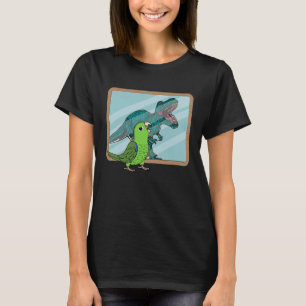 Papagei & Rex Spiegelung I Grüner Papagei T-Shirt