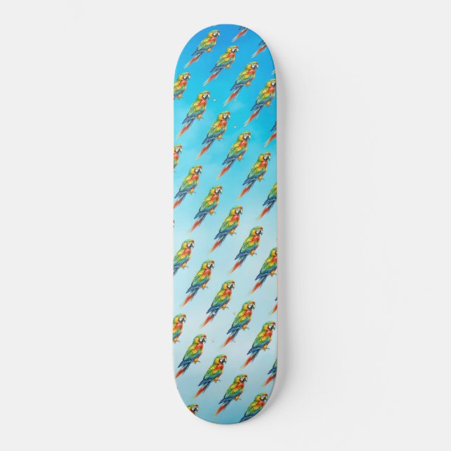 Papagei Skateboard (Vorderseite)