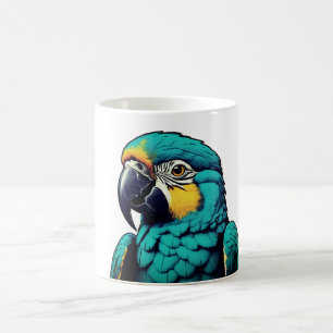 Papagei Tropischer Vogel Design Tasse