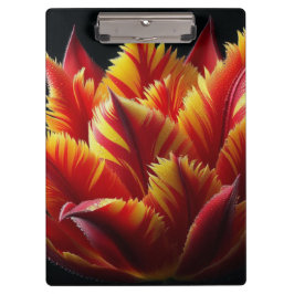 Papagei Tulip Blumenrot und Gelb Klemmbrett