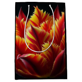 Papagei Tulip Blumenrot und Gelb Mittlere Geschenktüte