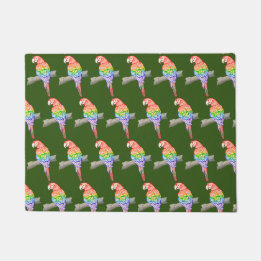 Papagei-Türmatte grün Fußmatte