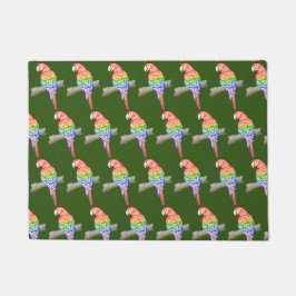 Papagei-Türmatte grün Fußmatte