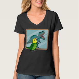Papagei und Rex Reflektion I Doppelgelber Ama T-Shirt