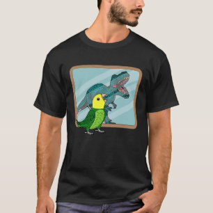Papagei und Rex Reflektion I Doppelgelber Ama T-Shirt
