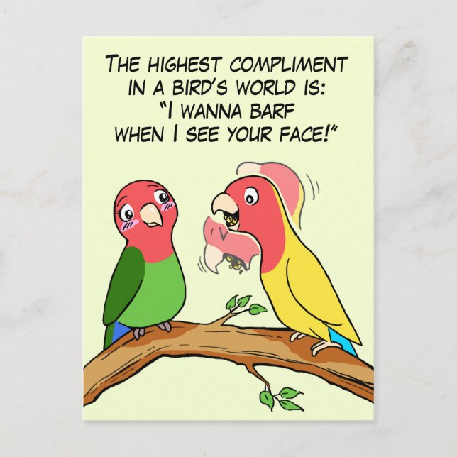 Papagei und Vogelart in Liebe Postkarte (Vorderseite)