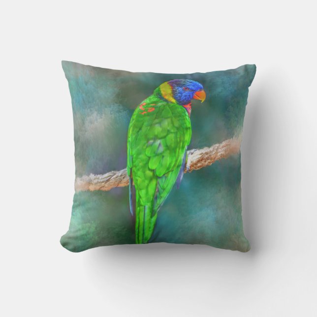 Papagei-Vogel 80 Kissen (Vorderseite)