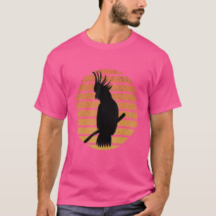 Papagei Vogel Vintage abgenutzt Retro-Stil Silhoue T-Shirt