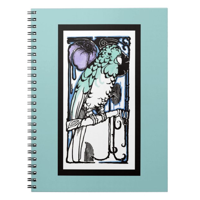 Papagei von den Zwanziger Jahren Notizblock (Vorderseite)