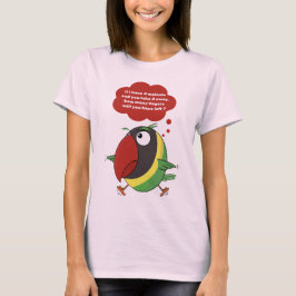 Papagei von Lovebird Pass auf deinen Finger auf! T T-Shirt