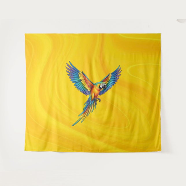 Papagei Wandteppich (Vorderseite (Horizontal))