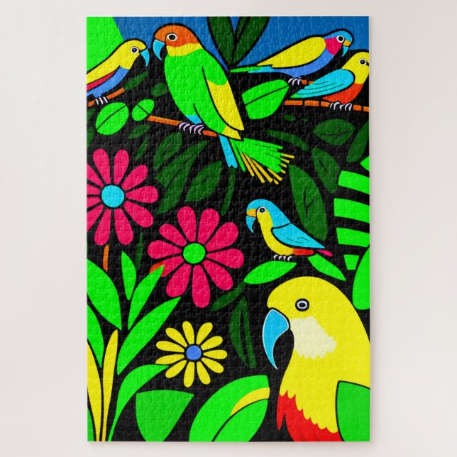 Papageien 1014 Stück Jigsaw Puzzle (Vertikal)