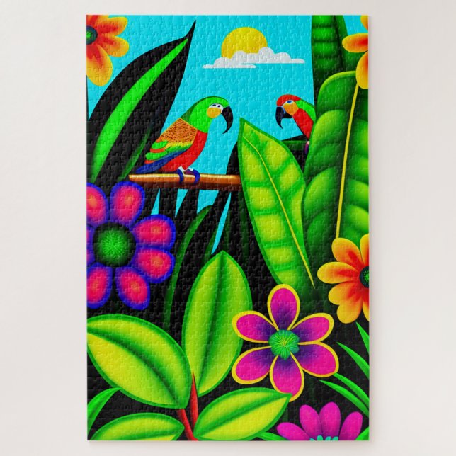 Papageien 1014 Stück Jigsaw Puzzle (Vertikal)