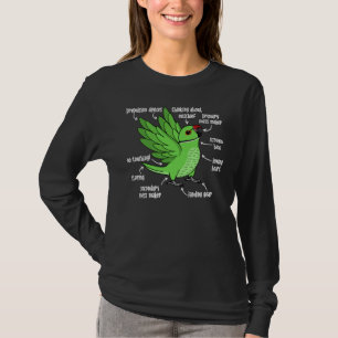 Papageien Anatomie I Grüner Indischer Ringhals T-Shirt