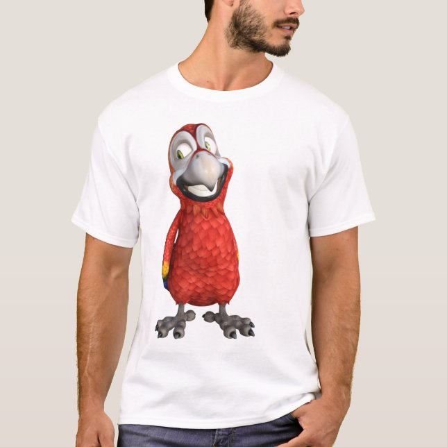 Papageien-Comic T-Shirt (Vorderseite)