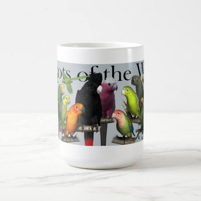 Papageien der Welt Kaffeetasse (Mittel)