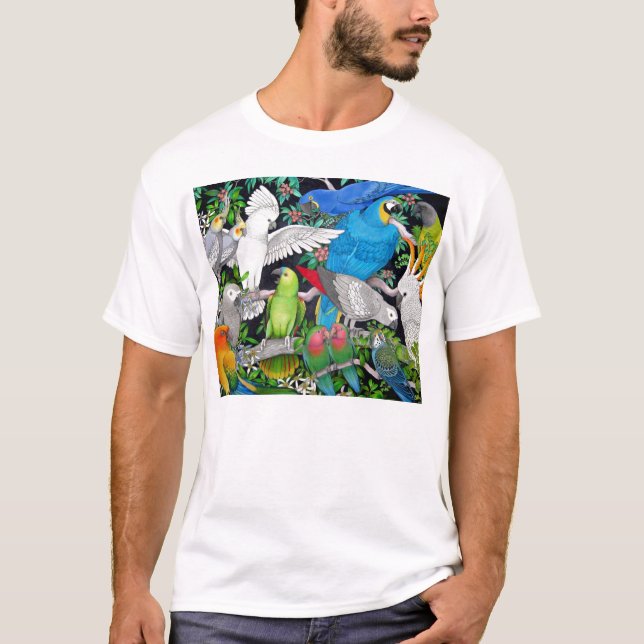 Papageien des Weltt-shirts T-Shirt (Vorderseite)