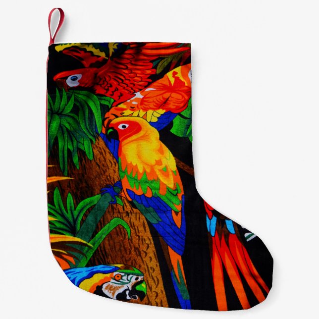 Papageien-Entwurfs-WeihnachtsStrumpf Kleiner Weihnachtsstrumpf (Vorderseite)
