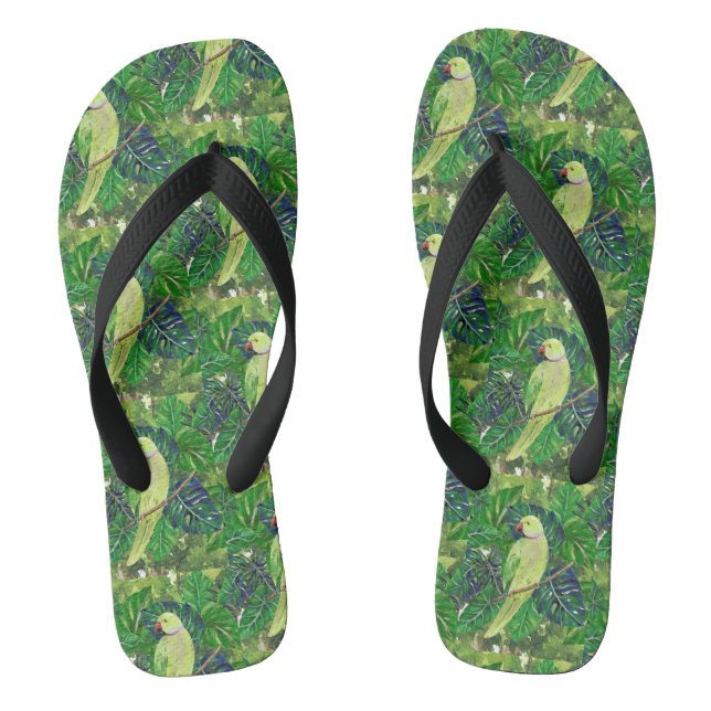 Papageien Flip Flops (Fußbett)
