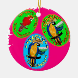 PAPAGEIEN KERAMIKORNAMENT
