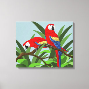 Papageien-Kunstposter Leinwanddruck