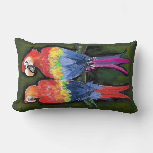 Papageien Lendenkissen (Vorderseite)