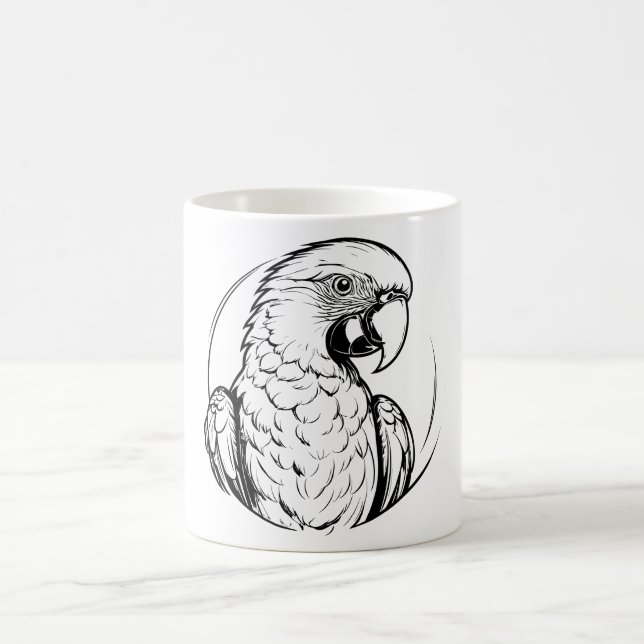 Papageien-Logo-Kaffeetasse Kaffeetasse (Mittel)