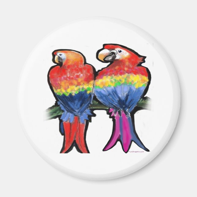 Papageien Magnet (Vorne)
