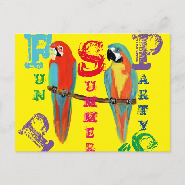 PAPAGEIEN POSTKARTE (Vorderseite)