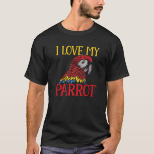 Papageien Sittiche Ich liebe meinen Papagei Ara T-Shirt