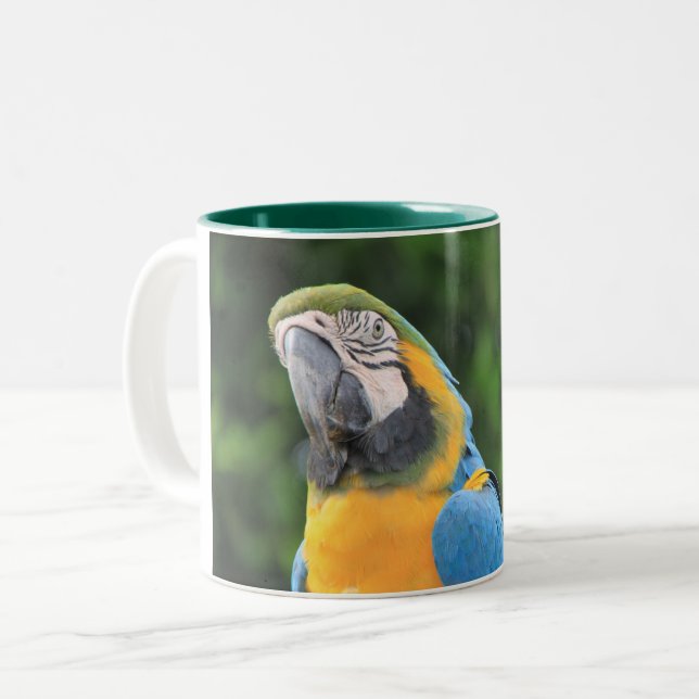 Papageien-Tasse Zweifarbige Tasse (Vorderseite Links)