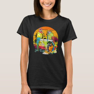 Papageien trinken Margarita im Sommer Urlaub Vogel T-Shirt