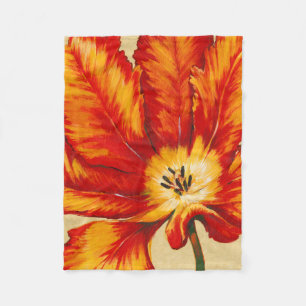 Papageien-Tulpe II Fleecedecke