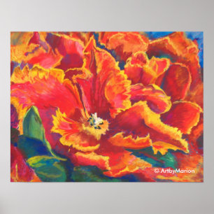 Papageien-Tulpe-Tanz-Plakat Poster