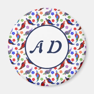 Papageien und Blume Magnet