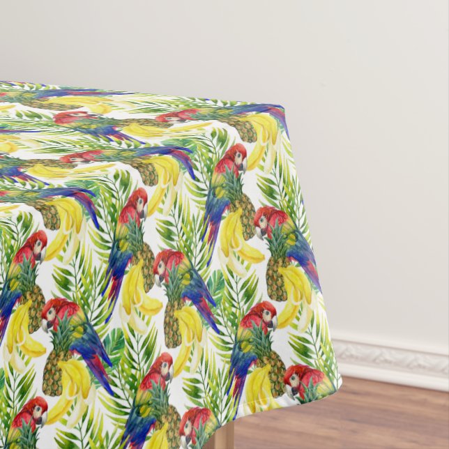 Papageien und tropische Frucht Tischdecke (Beispiel)